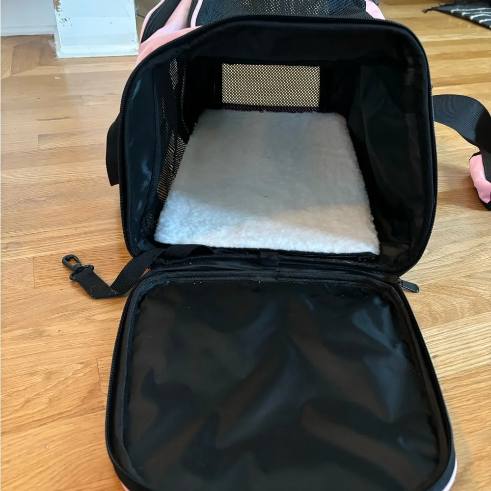 Pet Carrier Bag - Pink and Black